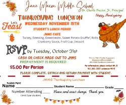 Thanksgiving Lunch Information